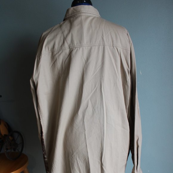 Wrangler Pro Gear Mens Beige/Camo L/S Button Down Shirt ~XL Tall~ RN 130273 - Picture 6 of 9